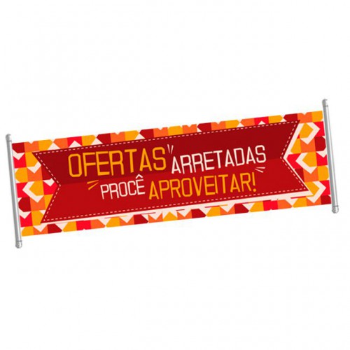 Banner com Bastão de PVC Lateral (Faixa)